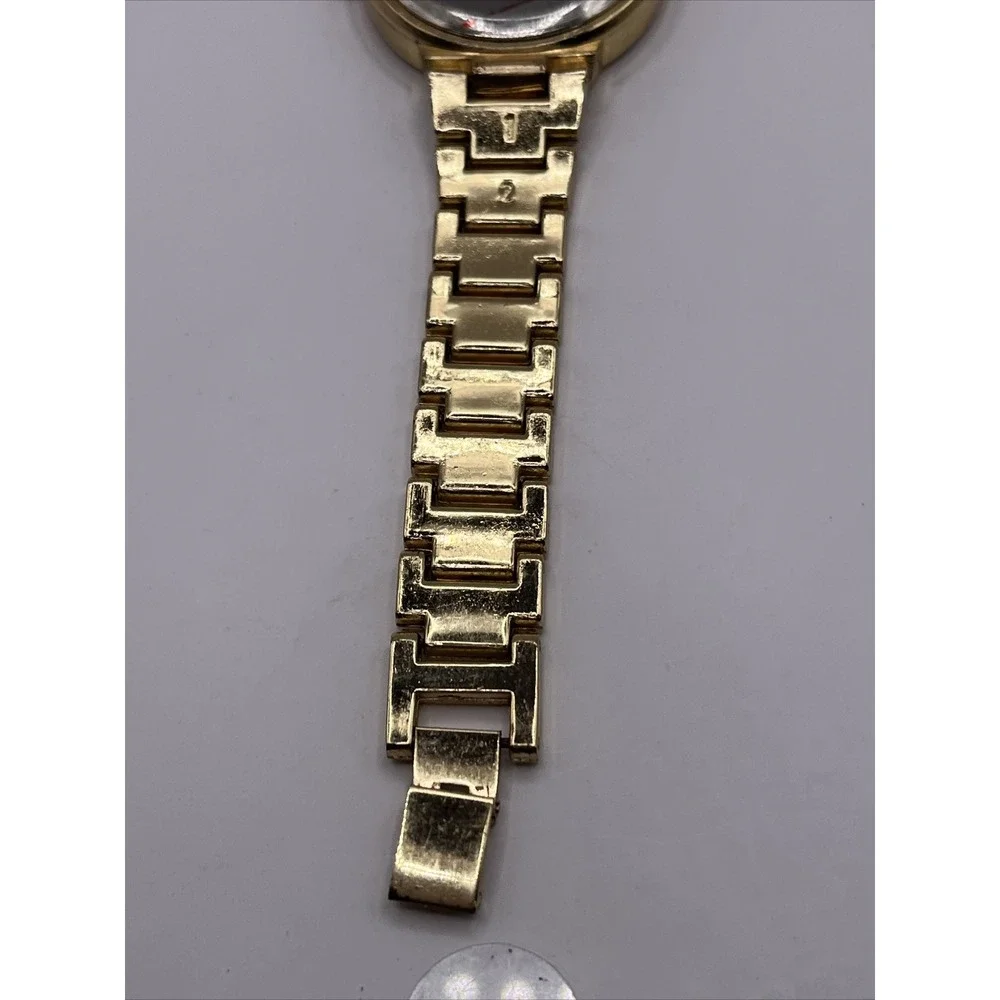Bella‎ & Rose Women's Gold Tone Quartz Watch Rhinestone Bezel- New Battery